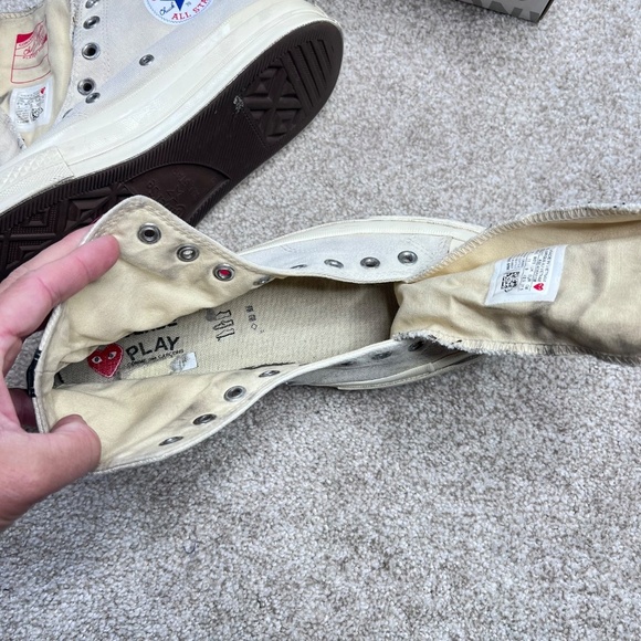 Converse Play Comme Des Garçons High Top Sneakers 11 - Picture 5 of 7